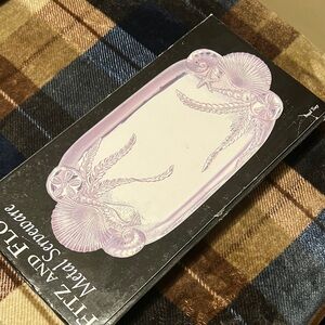 NWT Fitz and Floyd Lavender Sea Life stainless steel Tray